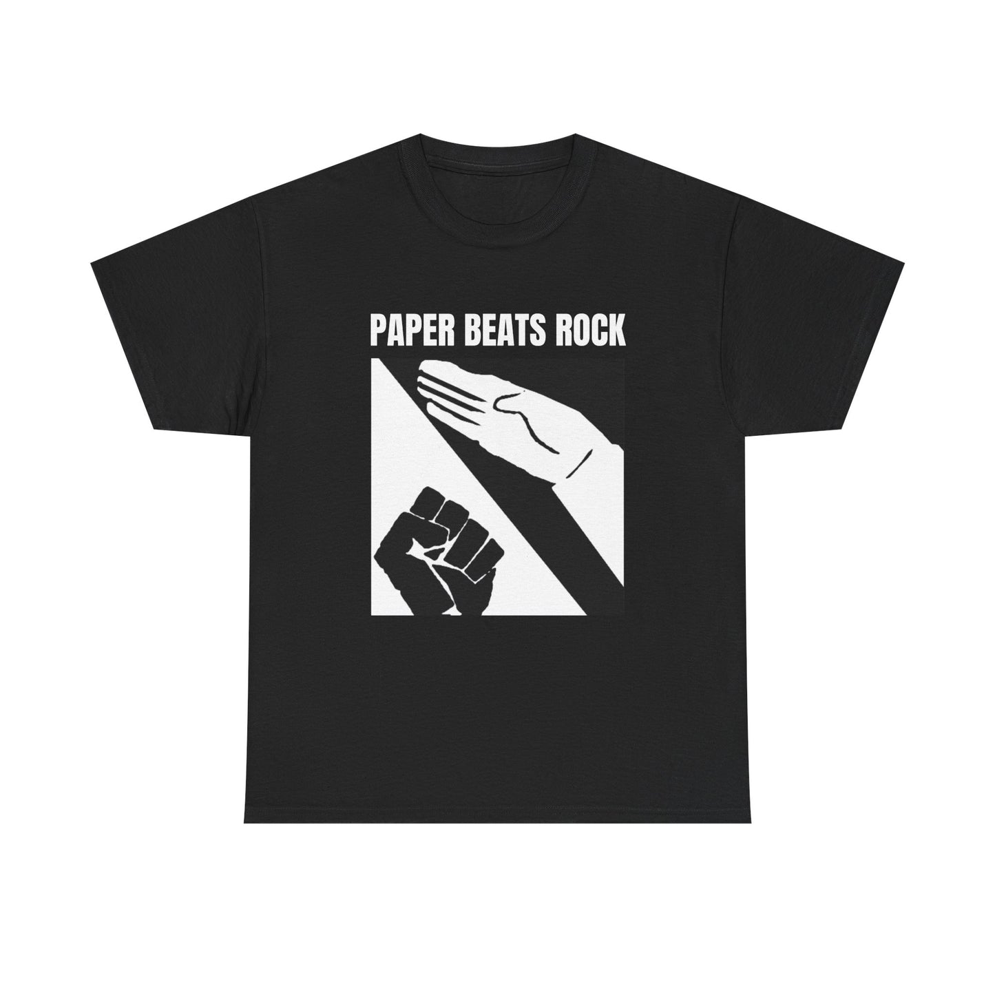 Paper beats rock.