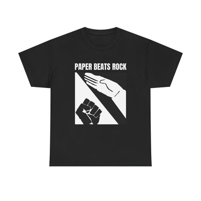 Paper beats rock.