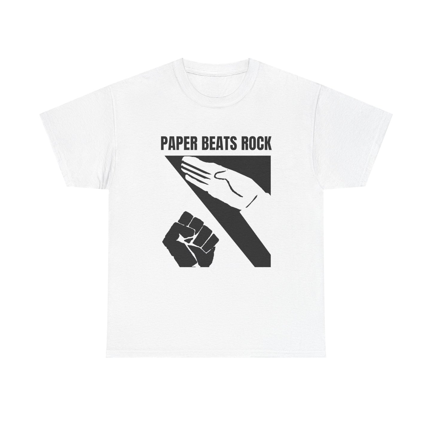 Paper beats rock.