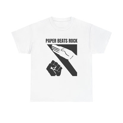 Paper beats rock.