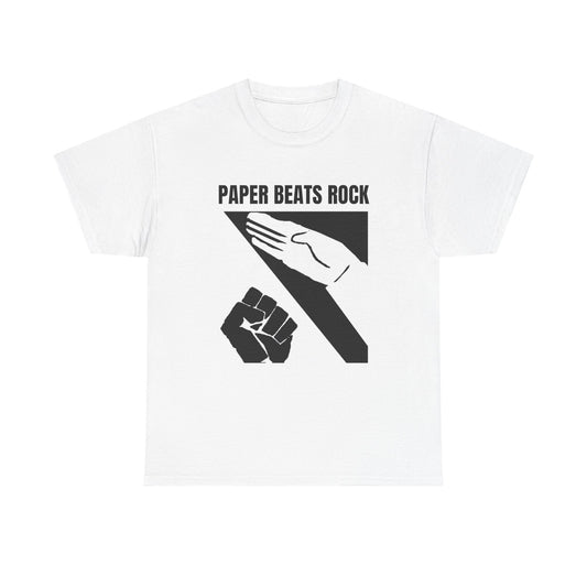 Paper beats rock.