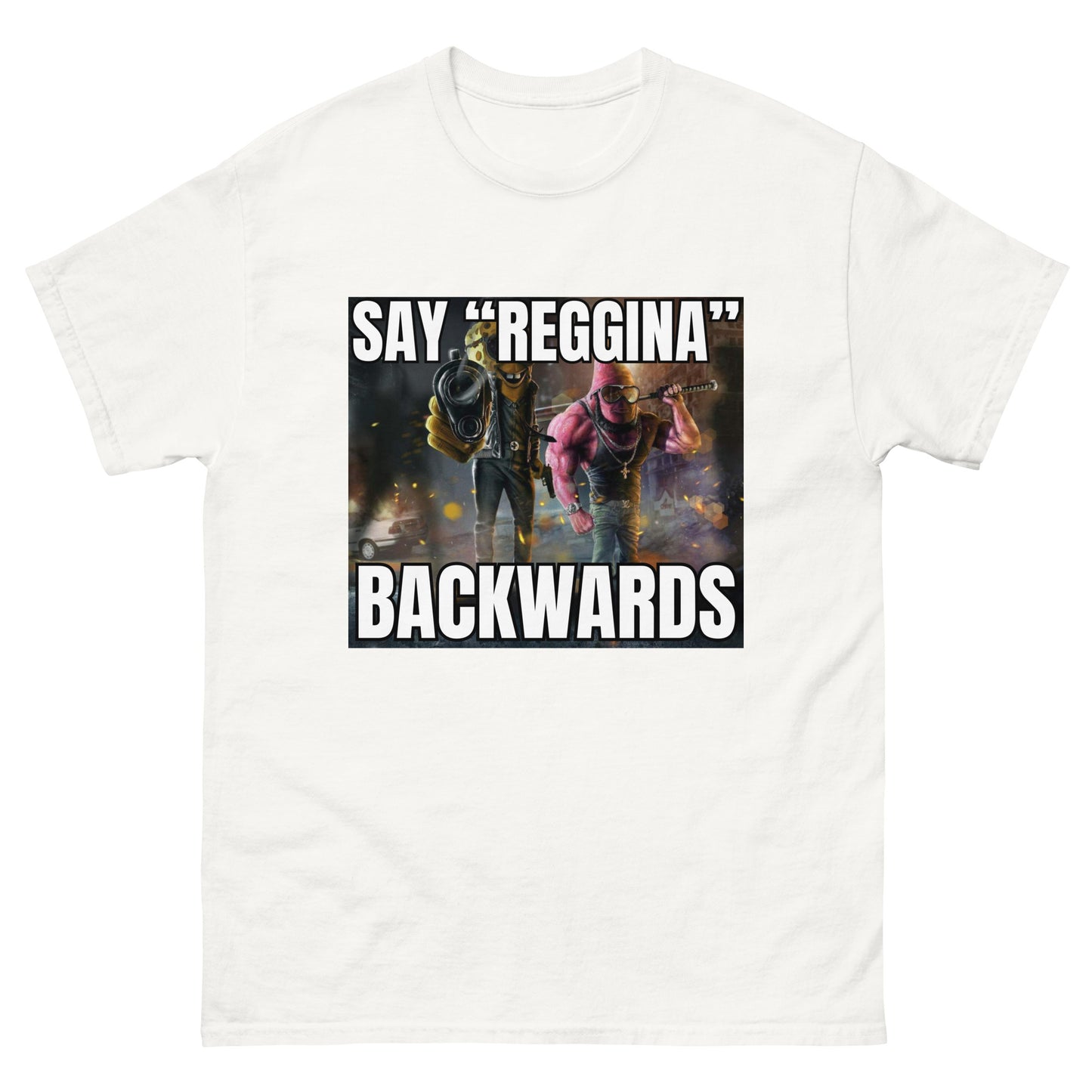 say "reggina" backwards.